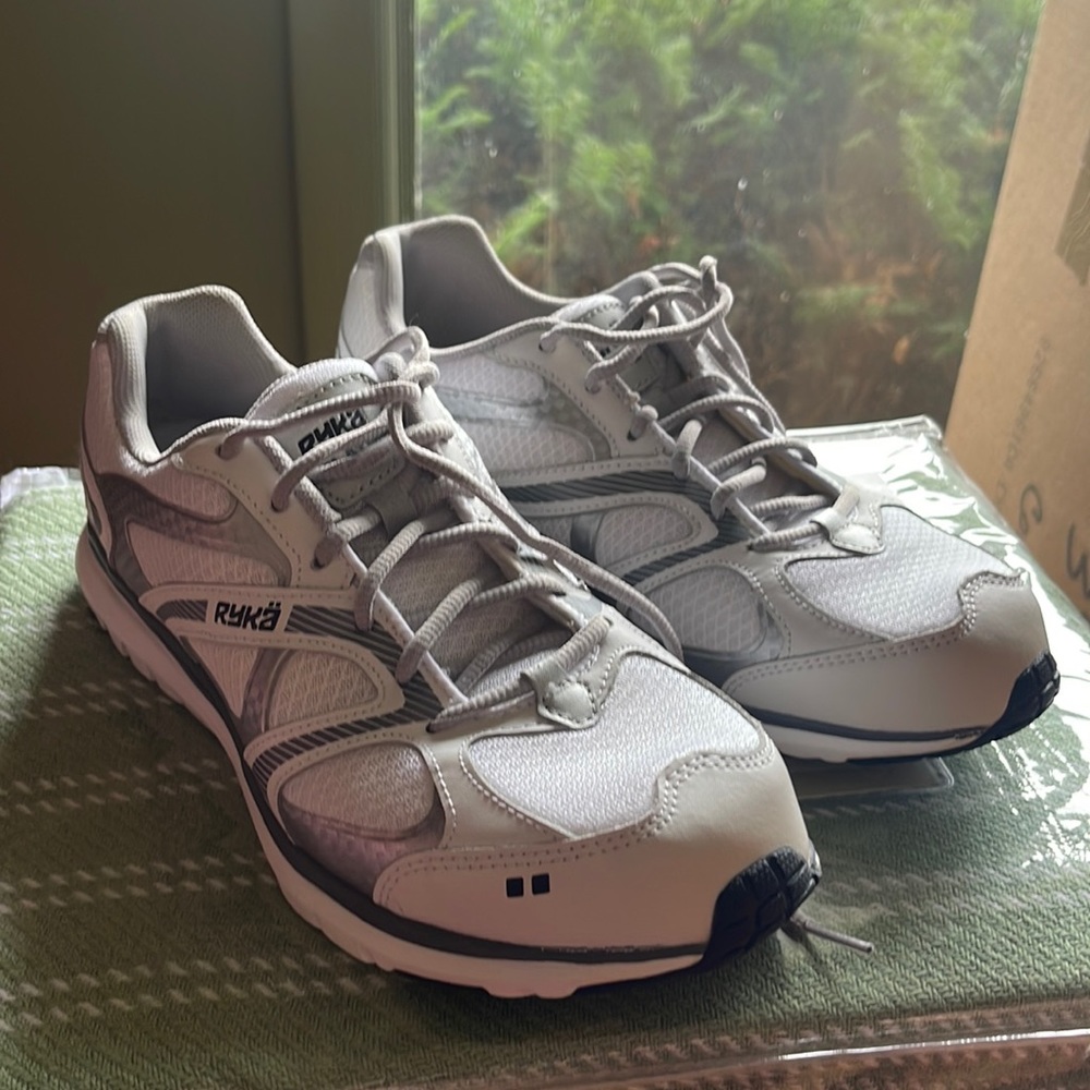 Ryka Elate white and silver sneakers